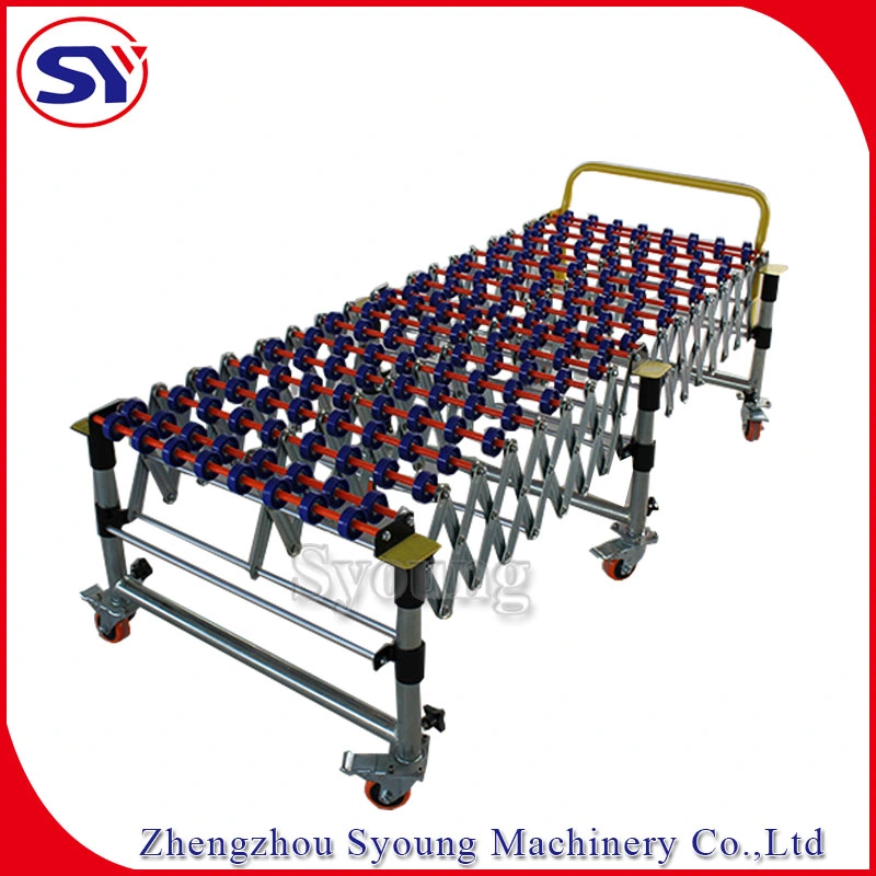 Skate Wheel Flexible Conveyor Telescopic Roller Conveyor for Truck Container Loading Unloading