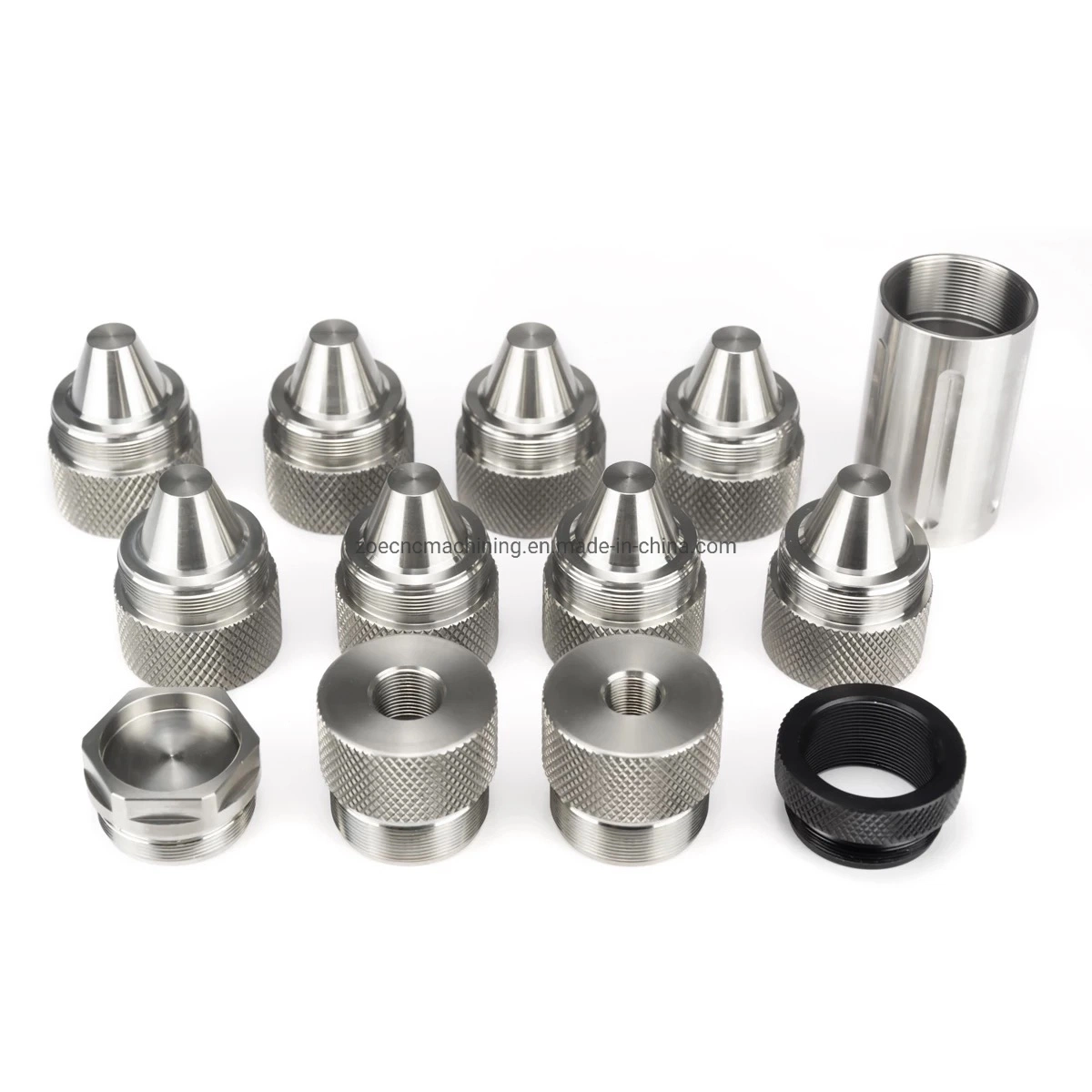 Shenzhen CNC Machining Service Custom Precision Turning Natural Anodized Aluminum/Steel Alloy/Metal Silencer/Muzzle Brakes Parts Fuel Filter Solvent Trap