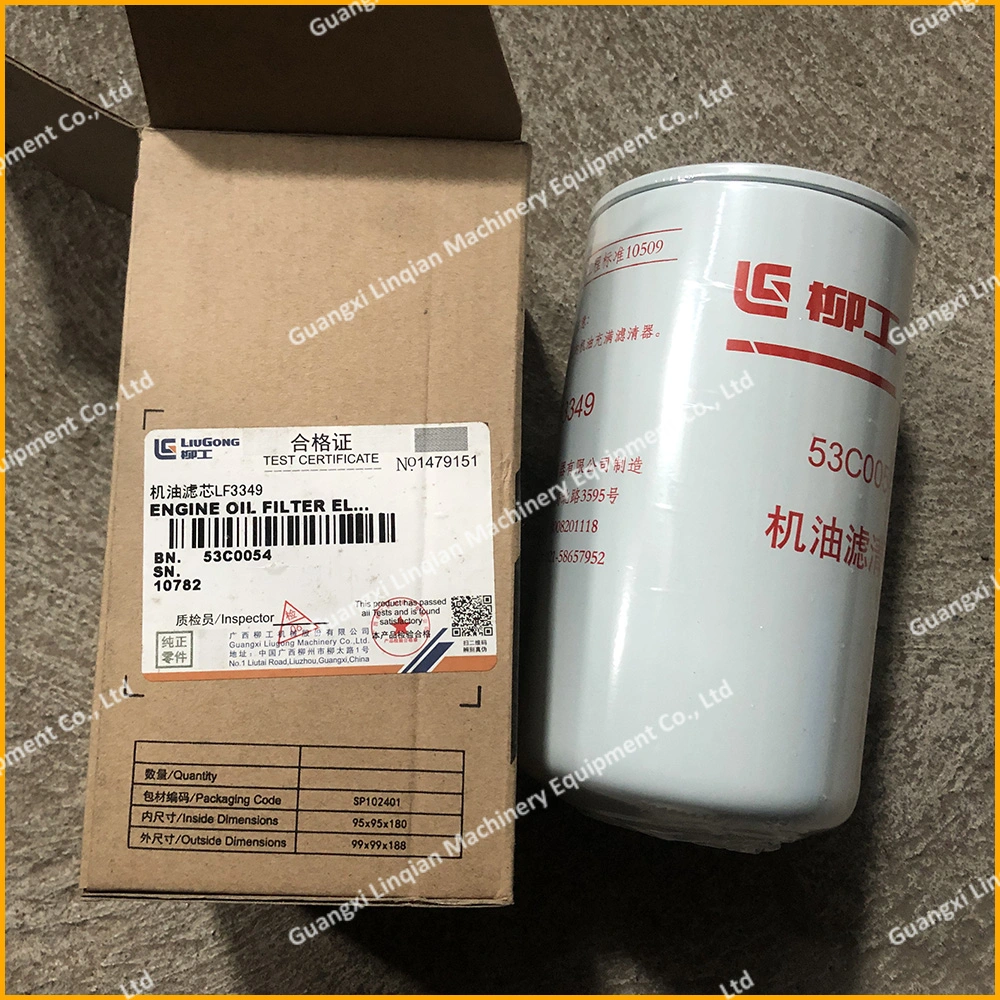 Excavator Parts 53c0054 (LF3349) Engine Oil Filter for Liugong Middle Size Excavator Clg915D