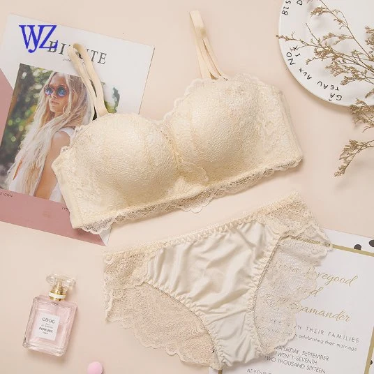 Women Ladies Underwear Sexy Fancy Bra and Panty Lace Underwear Set