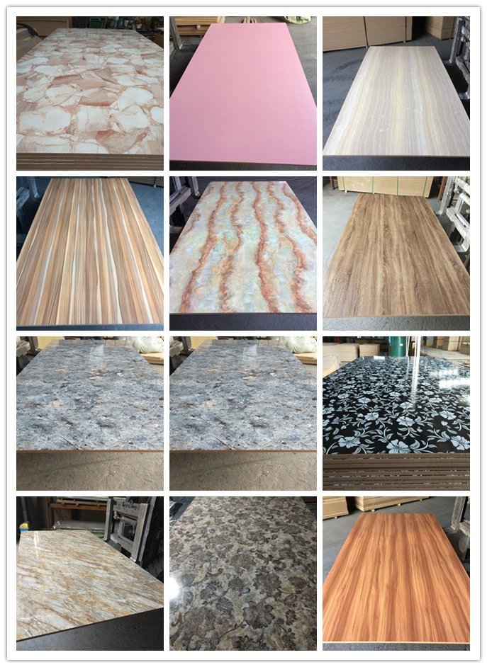 Wholesale/Supplier E1 E2 Embossed Finishmelamine Faced Particle Board, Plain Veneer Wood Grain Solid Color Particle Board for Furniture and Building Material