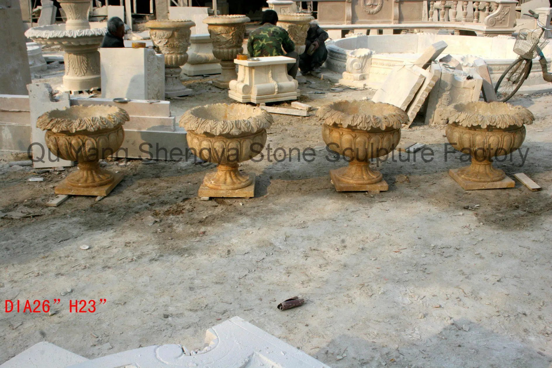 Marble Planter European Pot Granite Planter MP-025