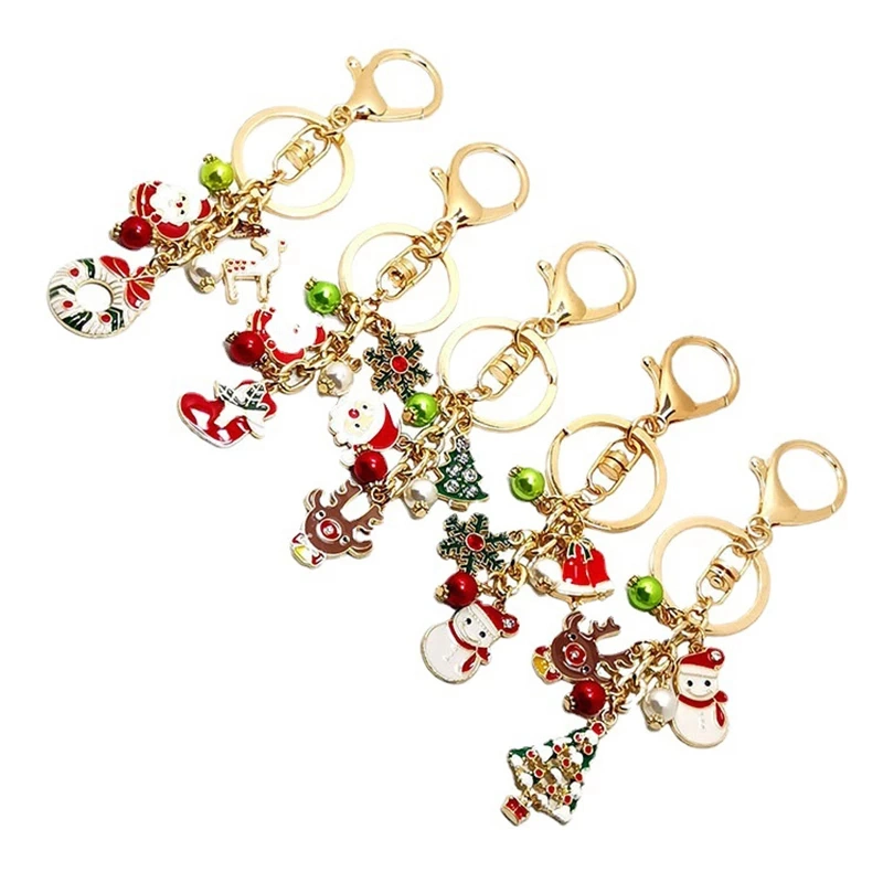 Christmas Hot Sale Metal Enamel Cartoon Style Promotion Gift Model 3D Souvenir Design Personalized Decoration Keychain
