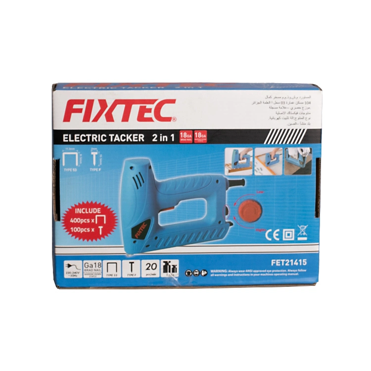 Fixtec Household Hand Tools Electric Nailer Stapler Electric Nail Gun