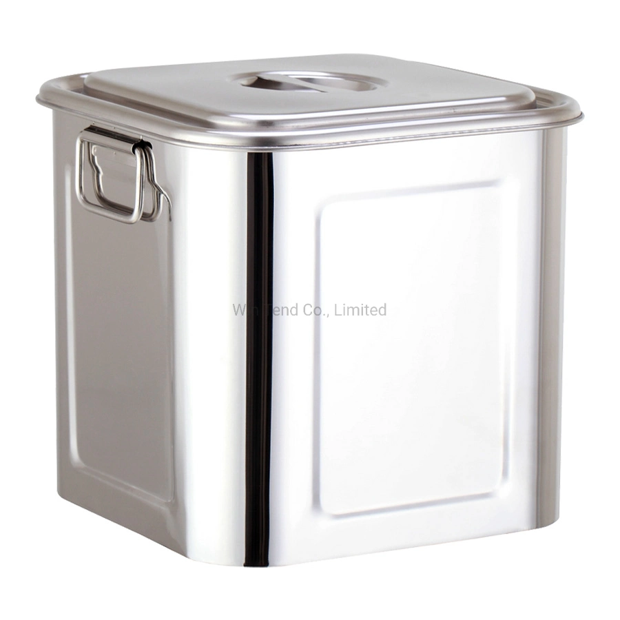 Hot Sale Stainless Steel Square Soup and Beer Barrel with Hand up Lid