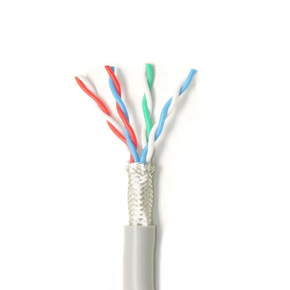 Tresse de blindage de rouleau 4 coeurs style AWM 2725 Gaine en PVC 30V câble USB sur le fil électrique