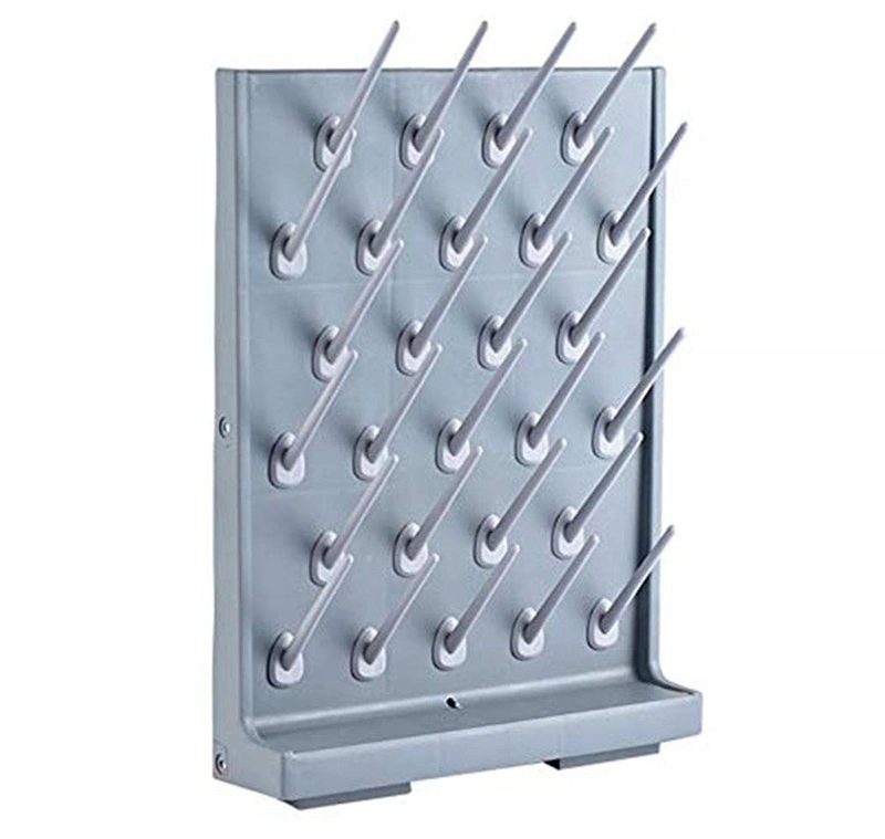 High Grade Corrosion Resistance Laboratory Furniture Grey White Black Double Face Plastic Stainless Steel Lab Drying Rack Pegboard