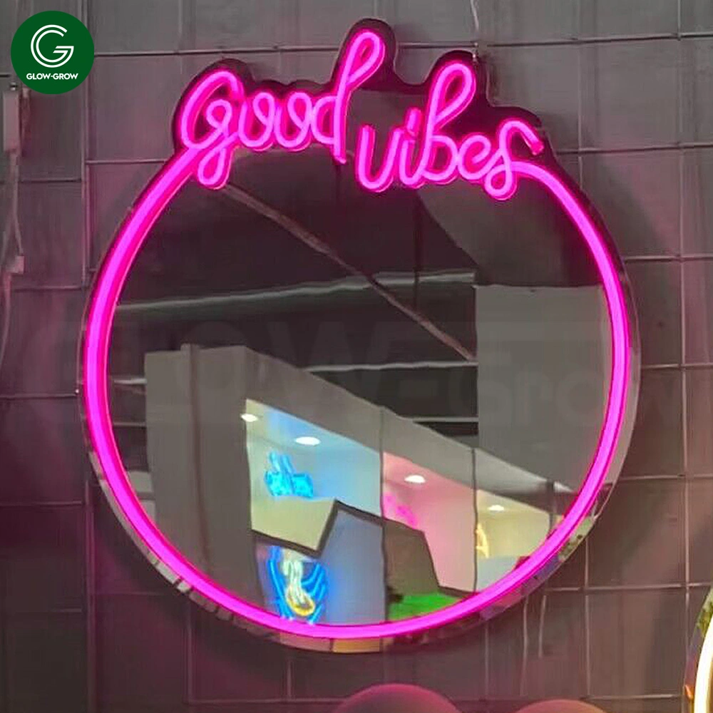 Hello Gorgeous Heart Mirror Neon Sign Custom LED Night Light for Home Bedroom Wedding Wall Shopping Mall Event Decoration