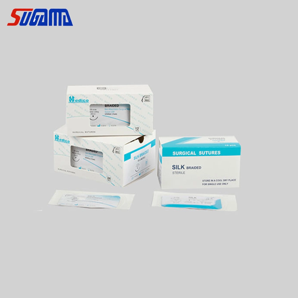 Disposable Sterilized Non-Absorbable Surgical Cassette Polyester Suture for Veterinary Use