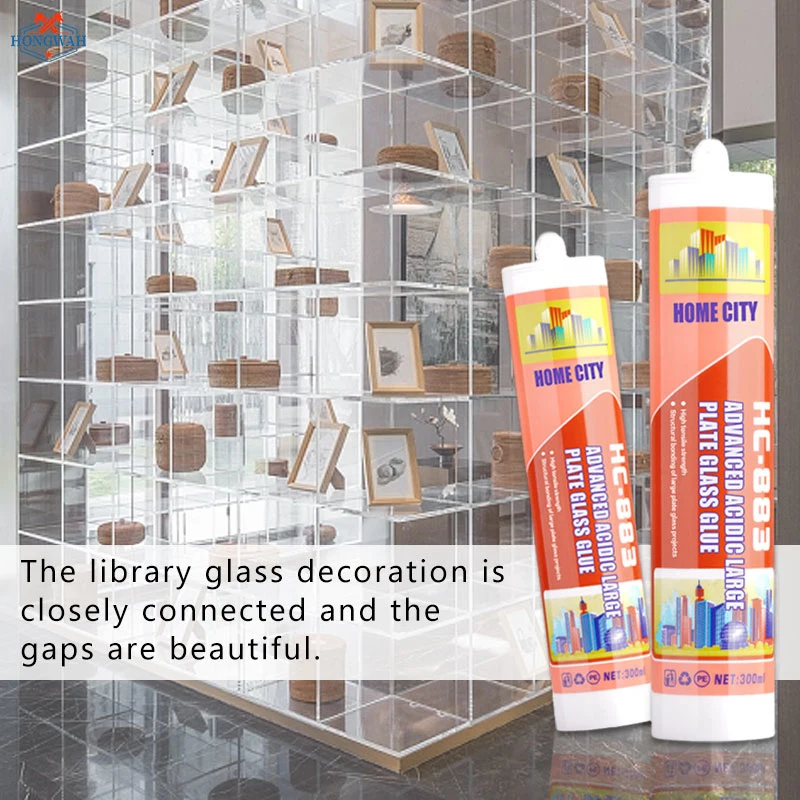 300ml White Acidic Silicone Sealant Waterproof Insulating Adhesive for Glass Display Cabinet Installation Fixing Structural Glue