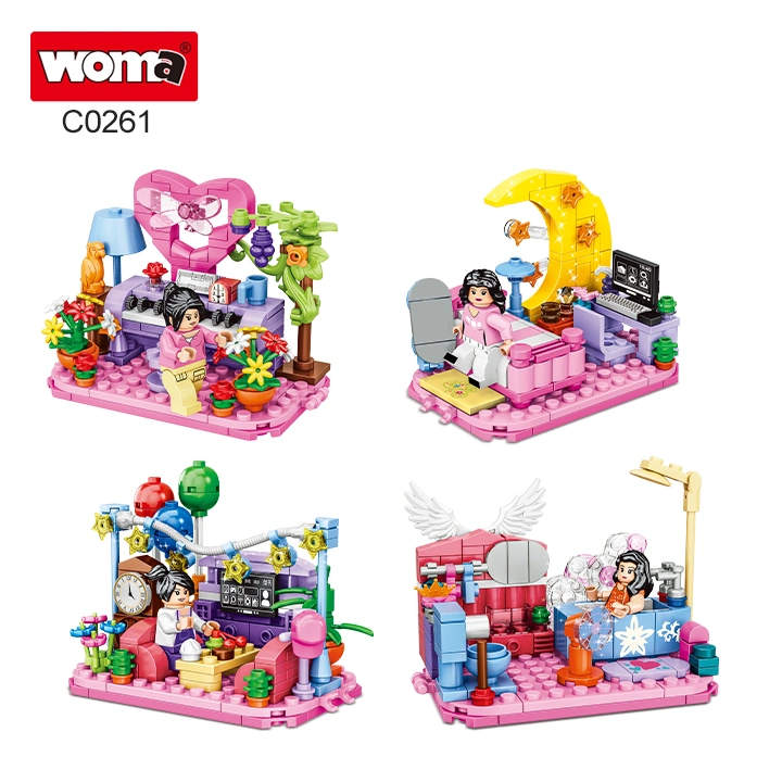 Woma Toy C0261 Estudante ODM OEM Mini Figura Blocos de Construção Conjunto de tijolos crianças Moc Jogo brinquedos educativos Kids Fairyland intelectual House Modelo Brinquedos Grossista