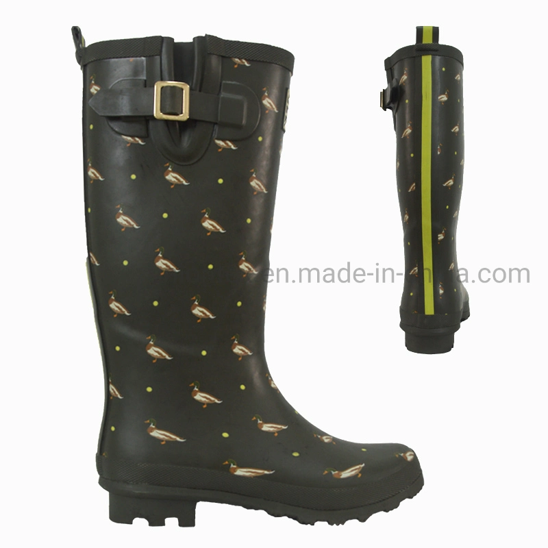 Waterproof Rain Shoes Long Rubber Design Fashion Rain Boots for Adult
