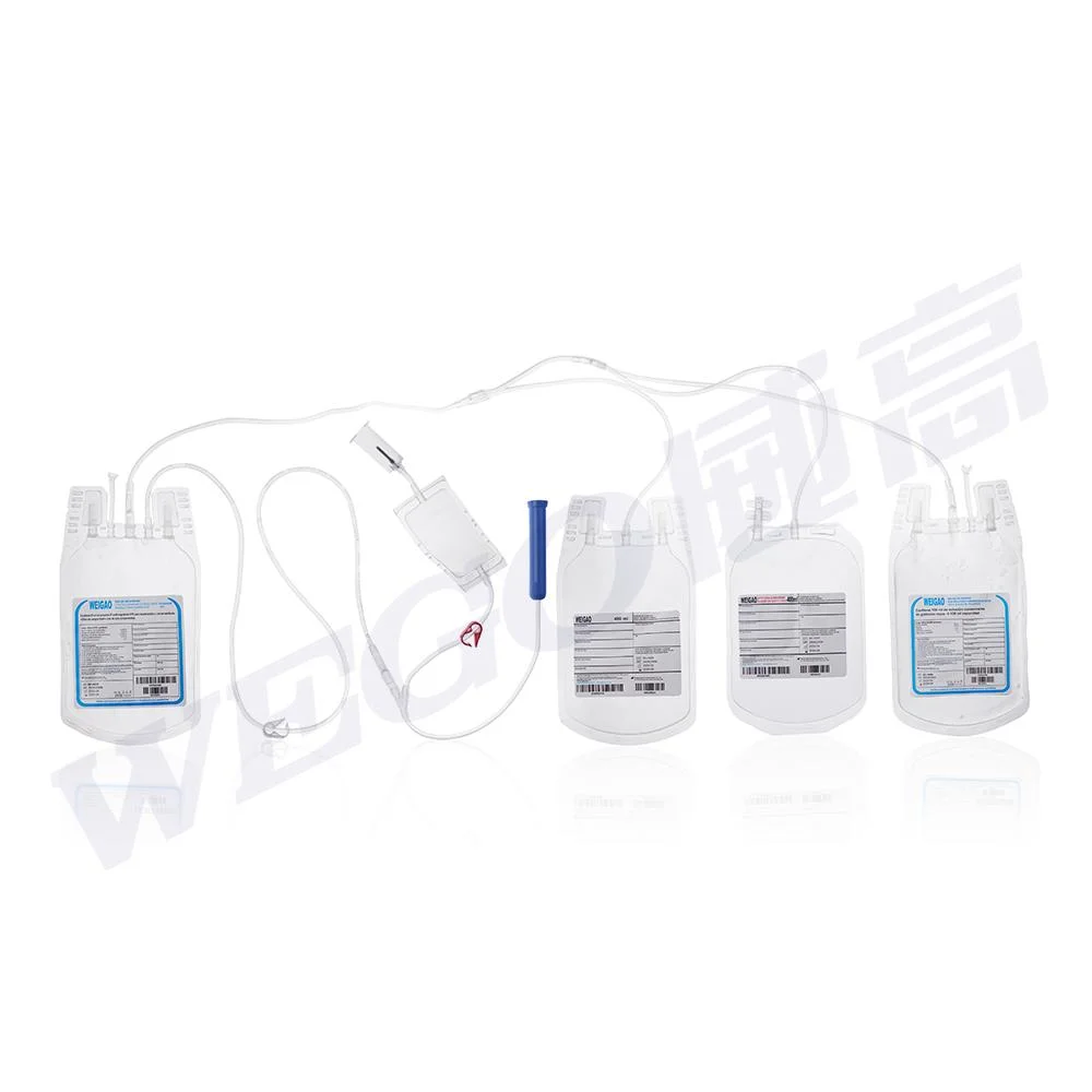 CE Approved Singe Double Triple Quadruple Medical Blood Collection Bag Blood Bags Cpd 450ml