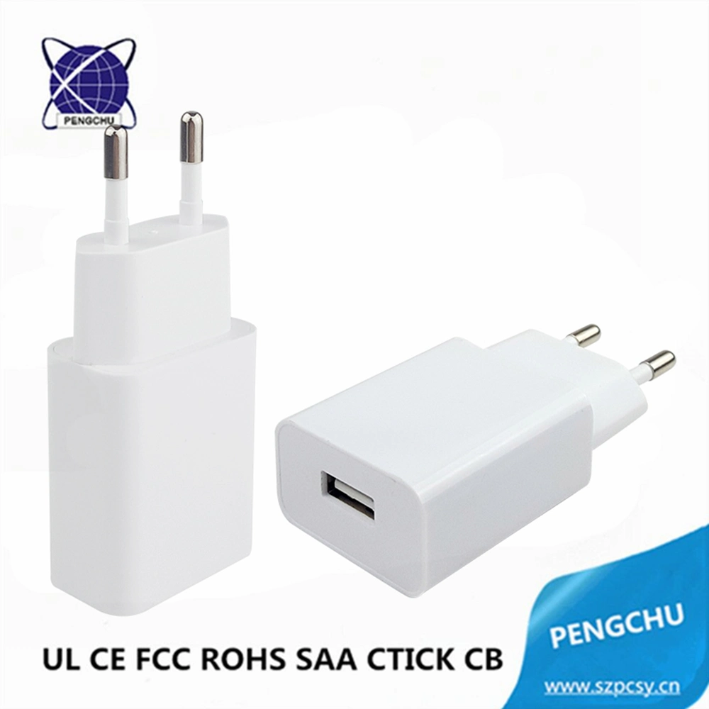 Fonte de alimentação de montagem na parede 5V 3A 15W carregador de telemóvel Adaptador de alimentação USB de 5 V.