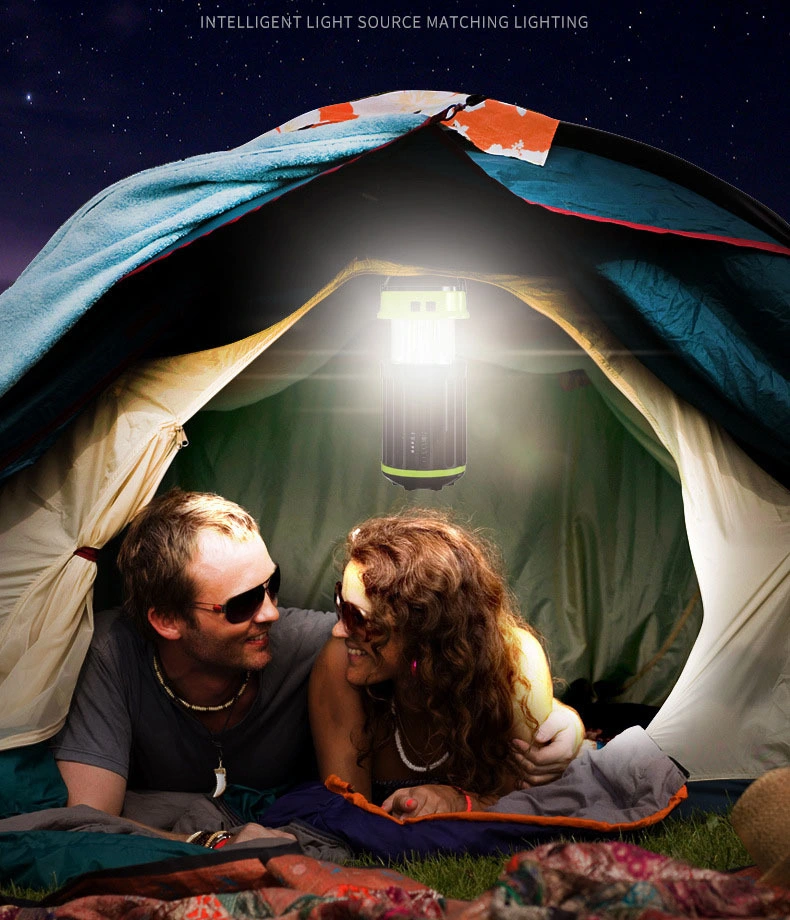 Luz solar recarregável tenda exterior doméstico super brilhante matança de mosquitos Luz de campismo