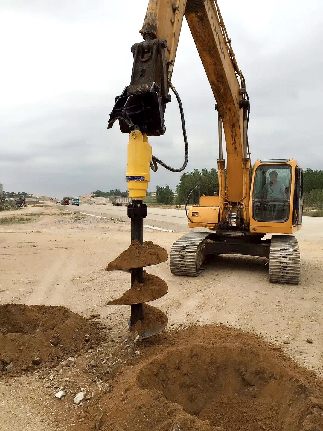 miniexcavadora hidráulica del sinfín de perforación de los archivos adjuntos de la tierra par