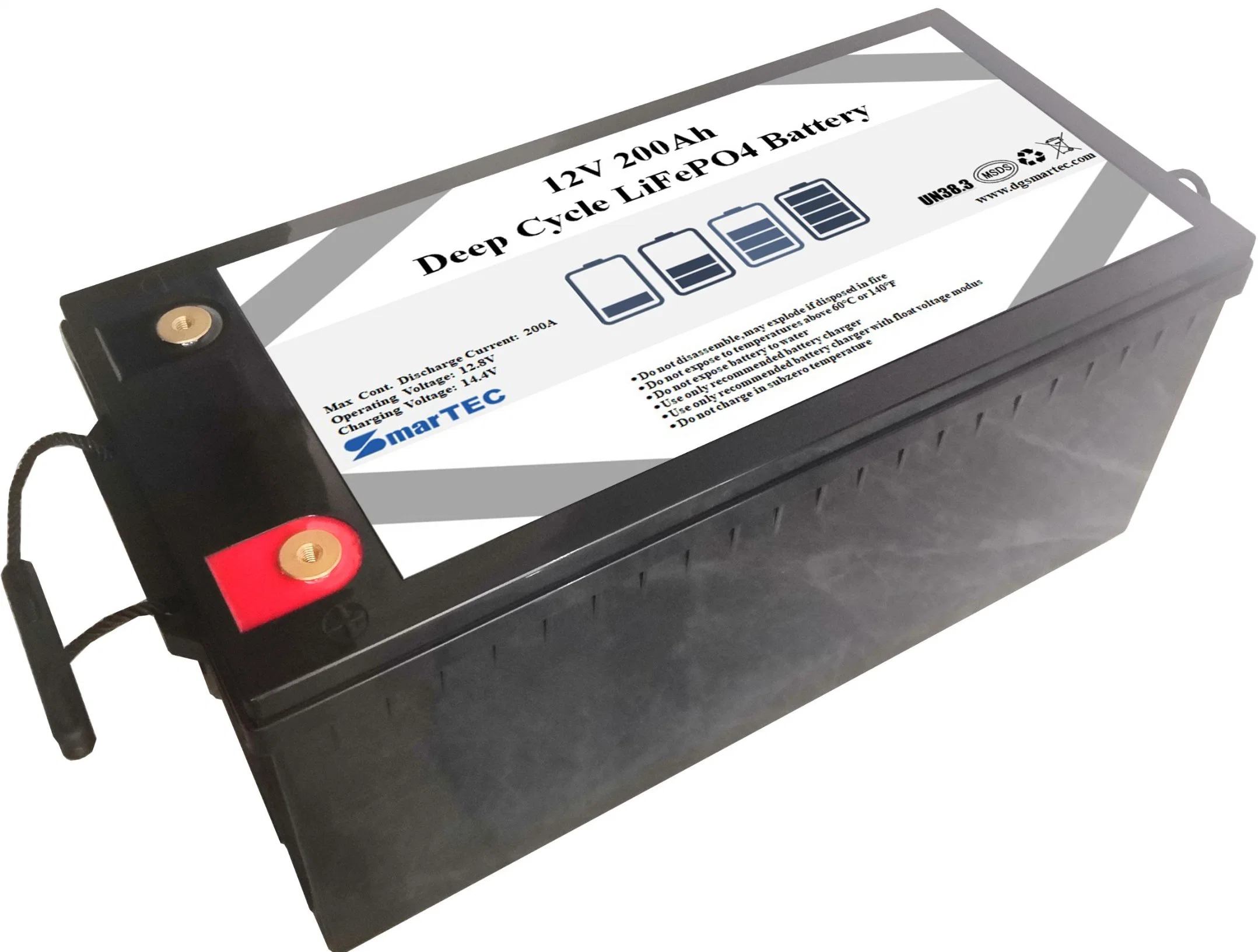 12.8V 200ah LiFePO4 Battery Pack for Power Storage/UPS with BMS