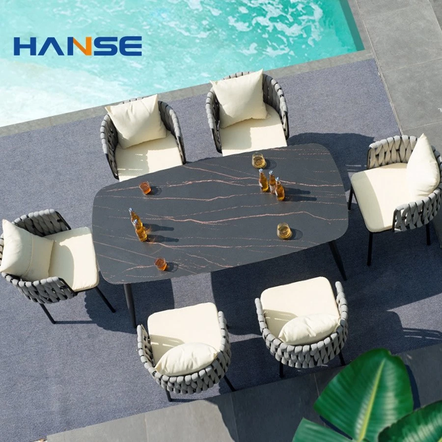 Unfolded Customized Hanse Carton Rattan Sofa Set Furniture Dining Table