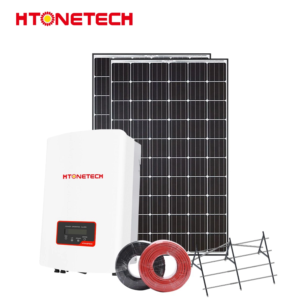 Htonetech 3kw Hybrid Inverter Solar Panel 250 W China Fabricantes 10KW 5kw en el sistema de energía solar de la red