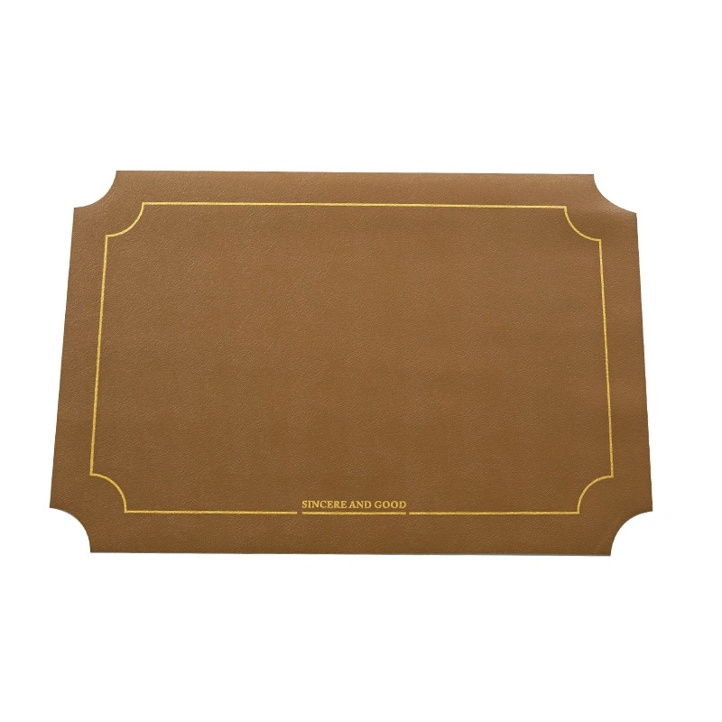 Mat Table PU Non-Slip Pad Leather Heat Insulation Placemats Silicone Cup Woven Home Kithcen Dining Place Western Soft Placemat