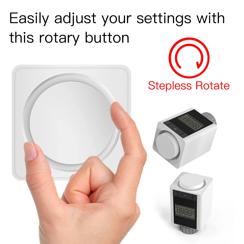 Zigbee Trv Electronic Thermostatic Heating Radiator Valve Head Temperature Controller Radiator Actuator Programmable Thermostat Tuya Smartlife Alexa Google Home