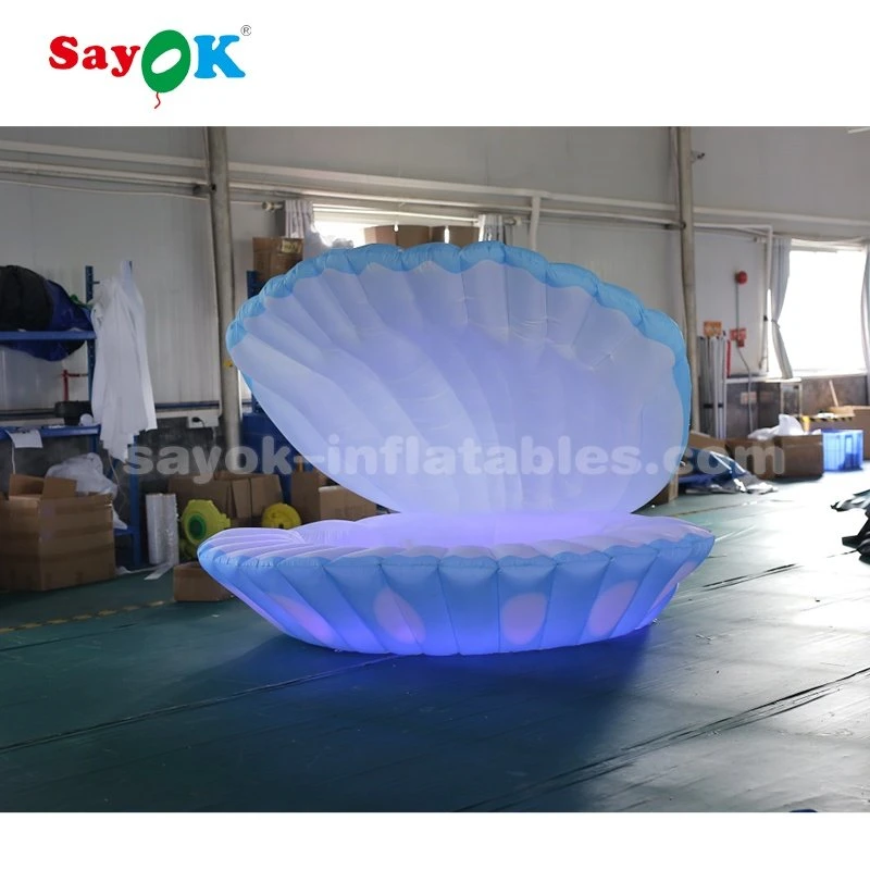 Sayok Inflatable Shell Dome Inflatable LED Seashell Huge Advertising Inflatables Custom Inflatable Mascot Model Design