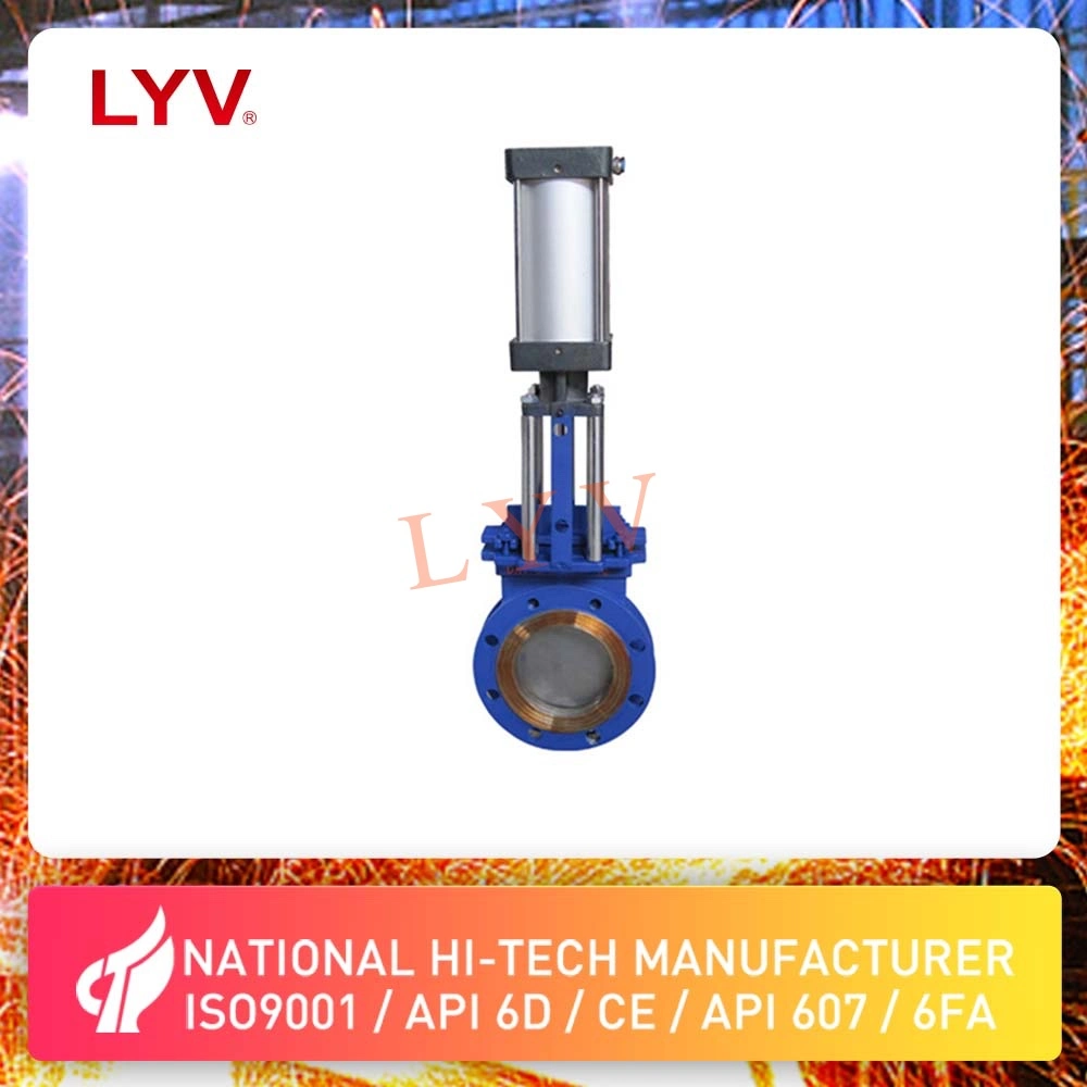 Ggg40 Wcb SS304 Non Rising Stem EPDM NBR Lined Soft Sealing Knife Gate Valve with Actuators