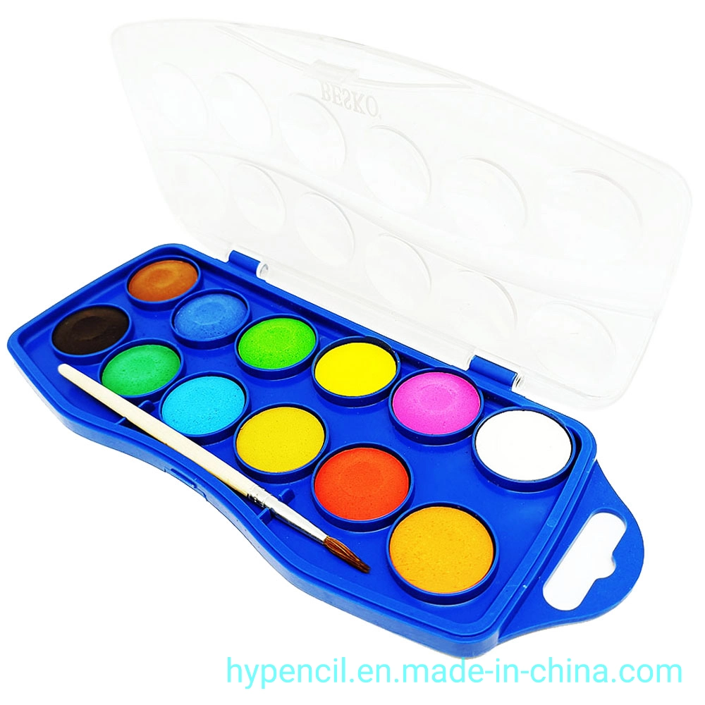 12 قالب حلوى بألوان مائية + فرشاة-Wc901004
