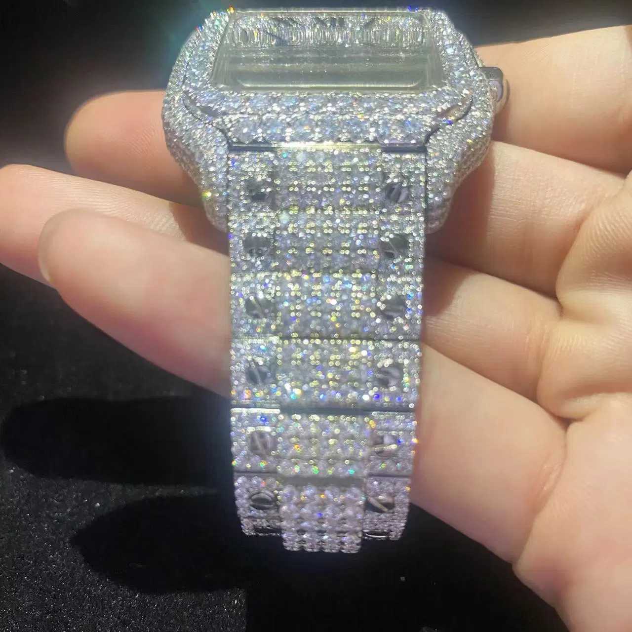 Hip Hop jóia Relógio de moda Iced out Watch vidro Sapphire Vê os homens a sair à espera de assistir a Moissanite para o Homem