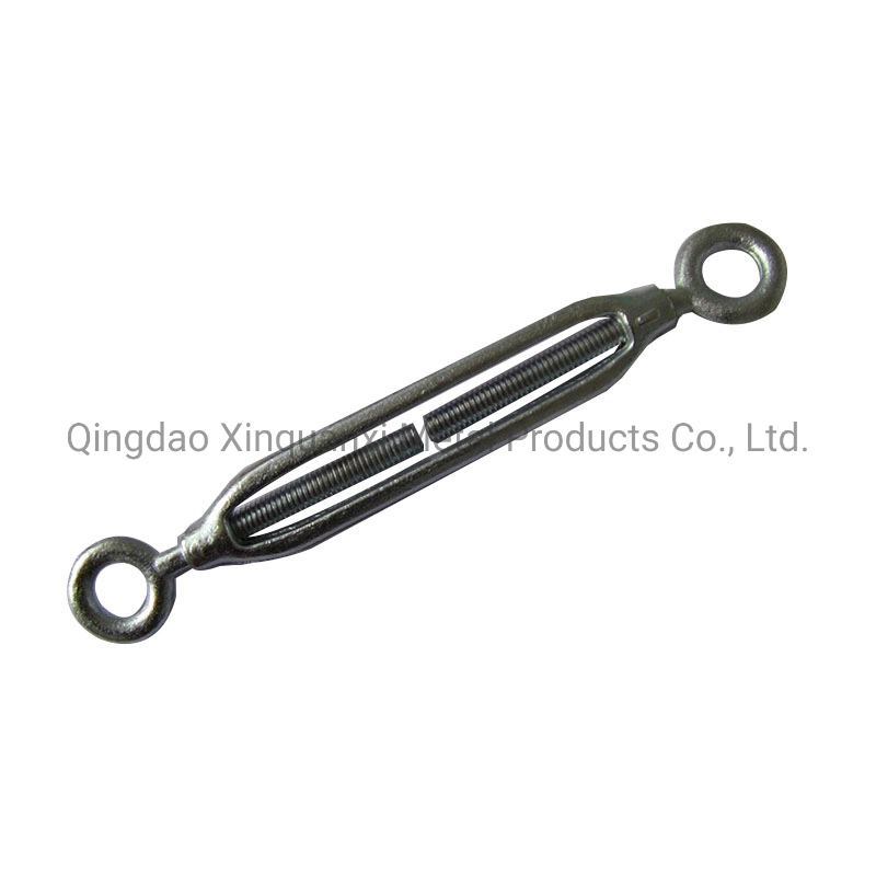 Factory Wire Rope Heavy Duty Hook Eye Open Body Forged Galvanized Turnbuckle