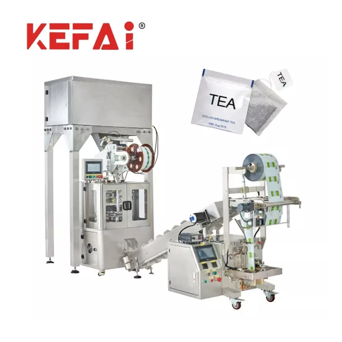 Kefai Automatic Nylon Pyramid Inner and Outer Triangle Tea Bag Making Packing Machine with String and Tag Sachet Packaging Machine Price