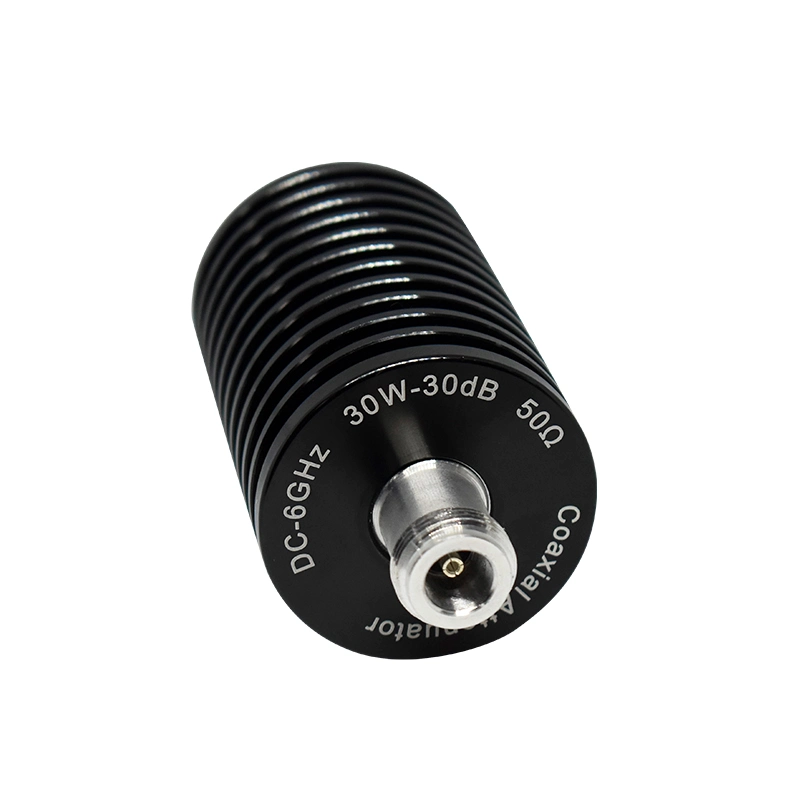 30W DC-6GHz Attenuation Value 1~30dB N Connector RF Coaxial Attenuator