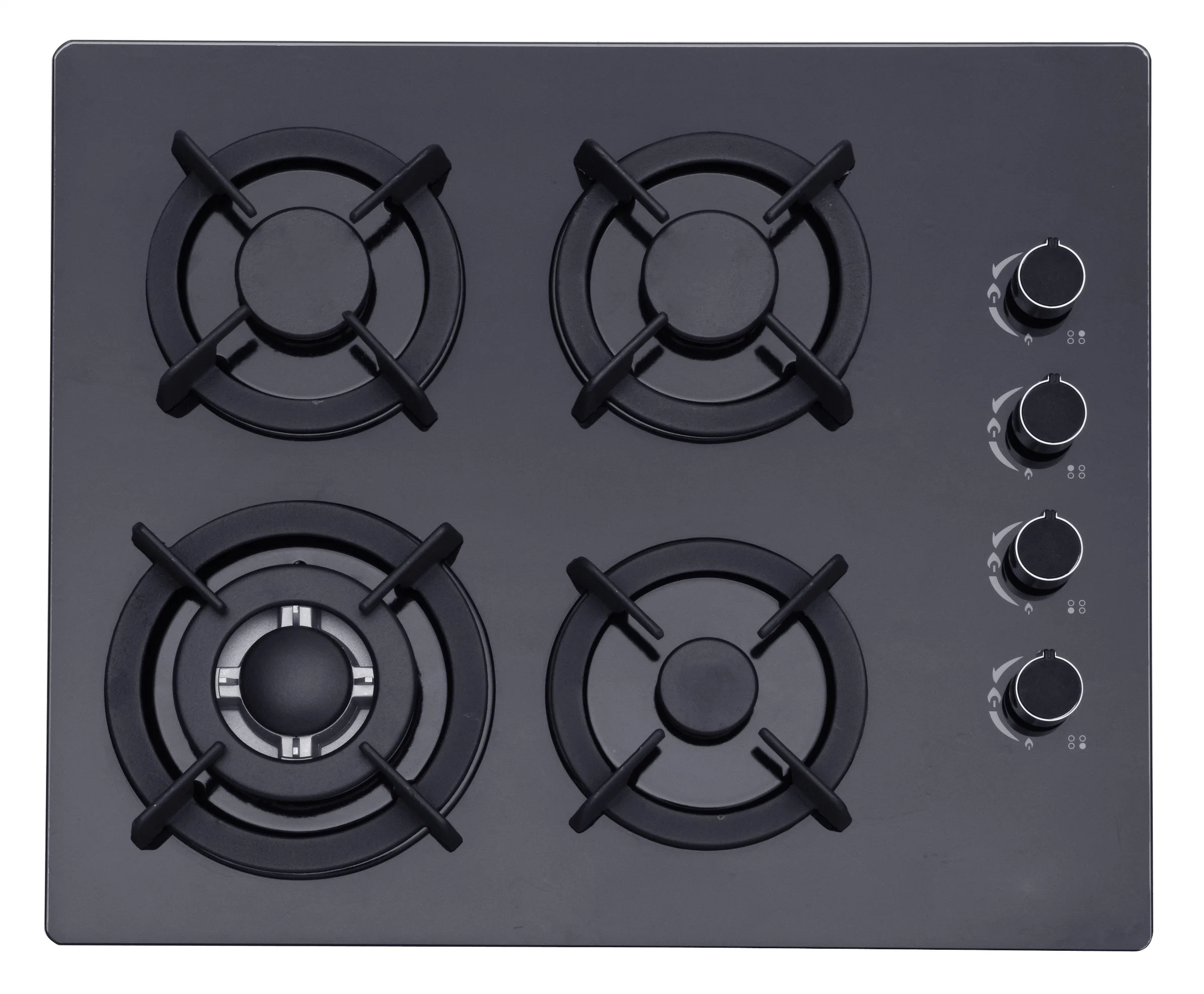 Hot Sale Cooktop Kitchen Built in 600cm Temperred Glass 4 Burner Gas Stove