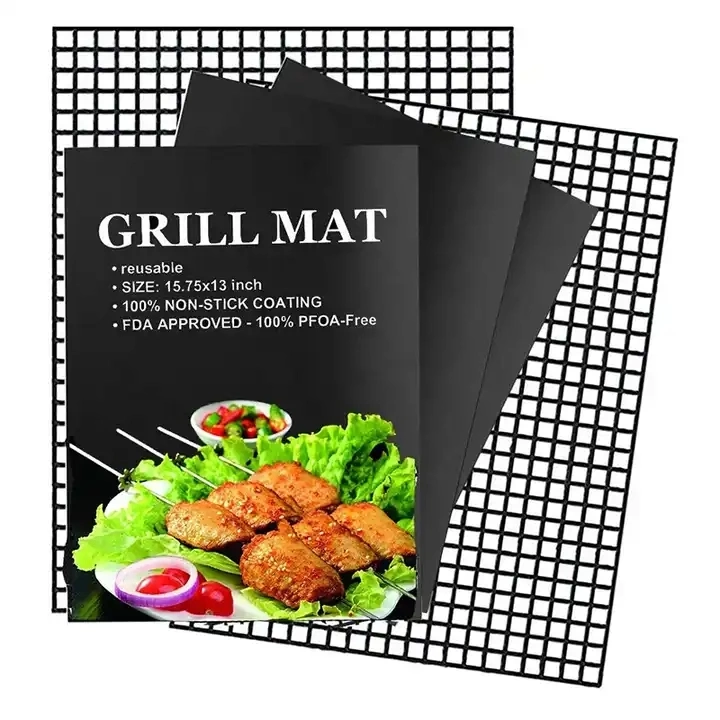 BBQ Grill Mesh Mat Fiberglass Product PTFE Material