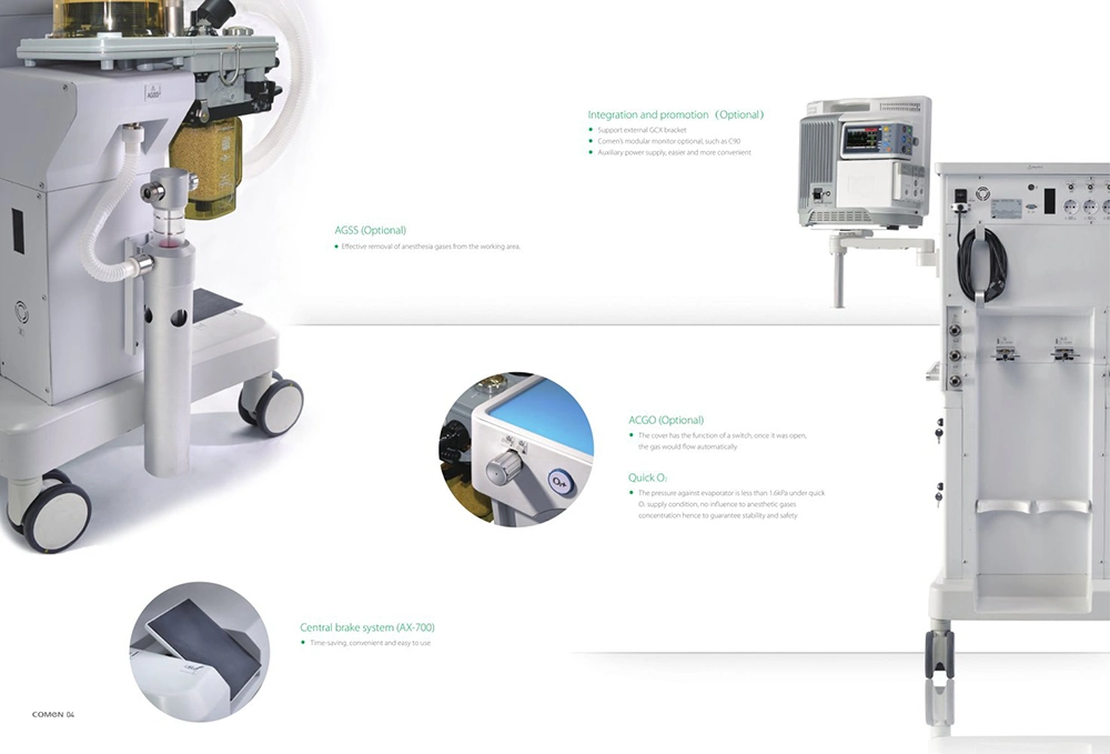 غرفة العمليات الجراحية مستشفى AX-600 جهاز جراحة جهاز Anesthesia نظام آلة كومين A5 A7 A9