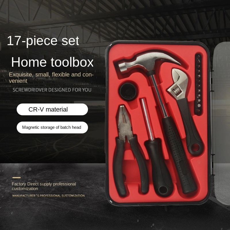 Household 17 Piece Hardware Toolbox Set