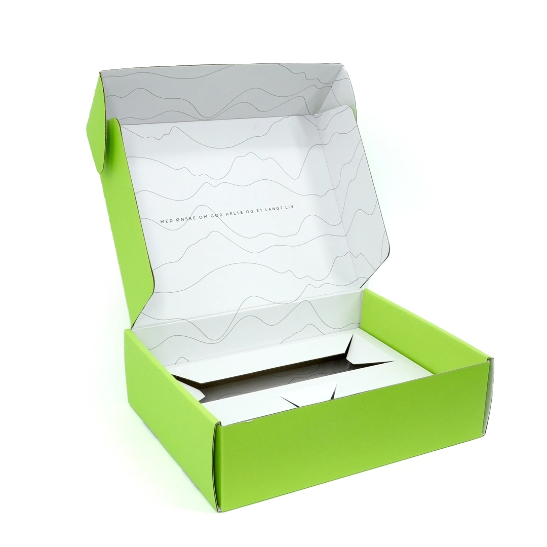 Light Green Custom Size Household Candle Gift Packaging Box with Corrugate Insert