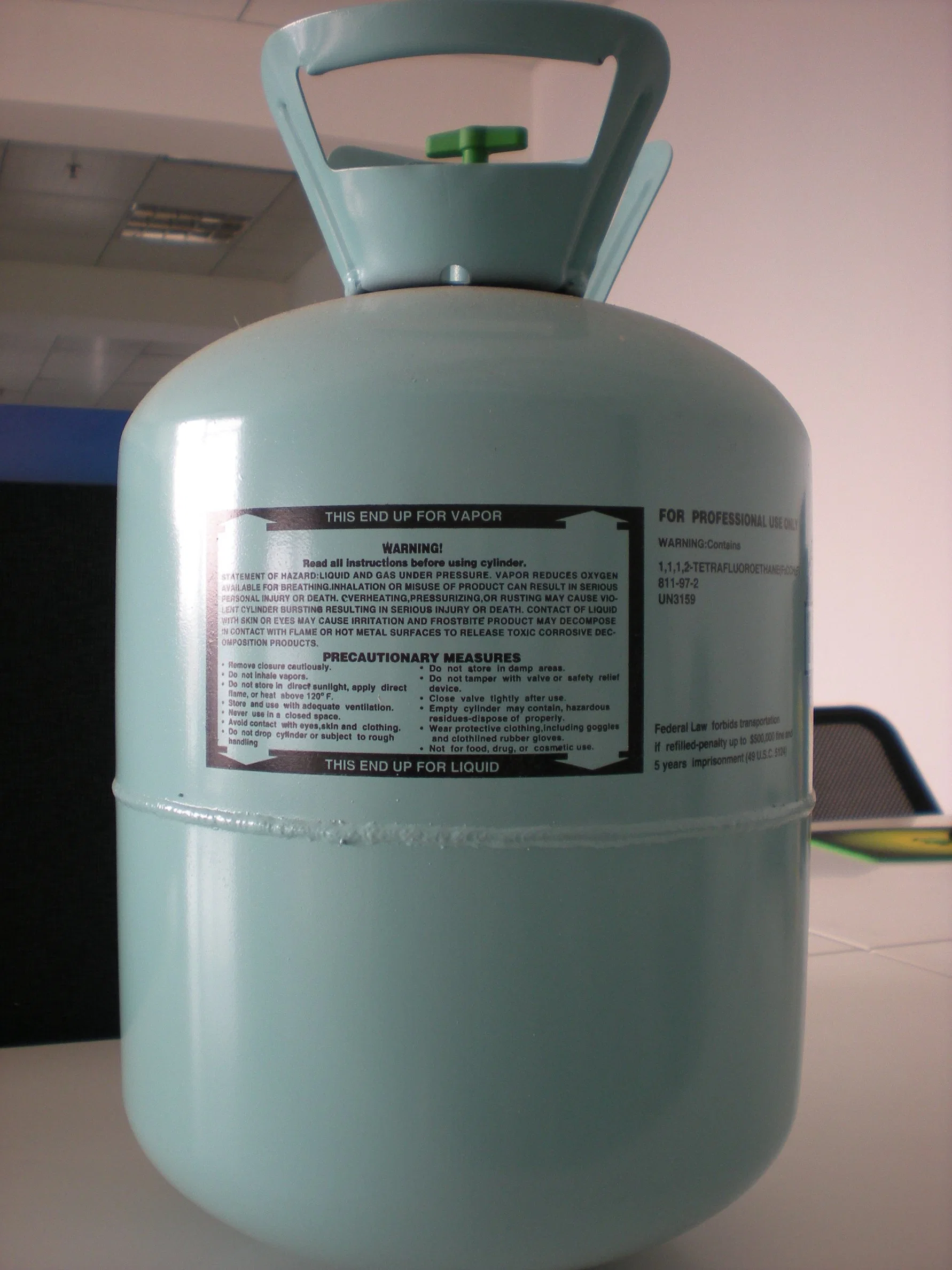 13.6kg 100% Purity R-134A&R134A Automobile Air-Conditioning Refrigerant Gas