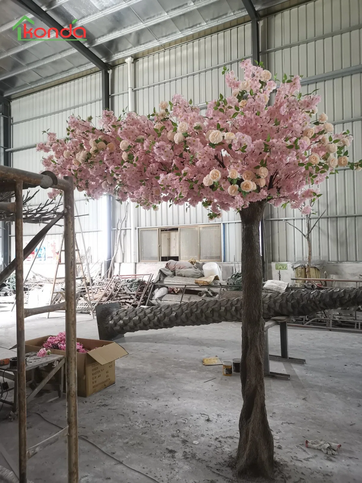 Décoration intérieure de mariage blanc Sakura grand arbre rose artificielle cherry blossom