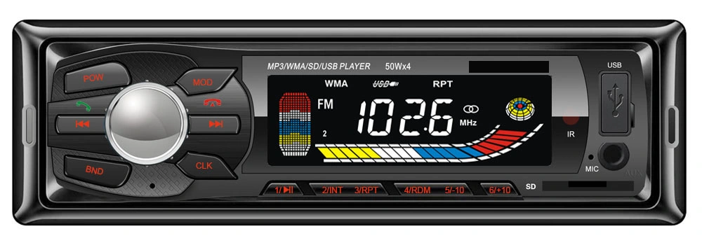 Hot Sale Affichage LCD 1 DIN autoradio stéréo avec Bluetooth