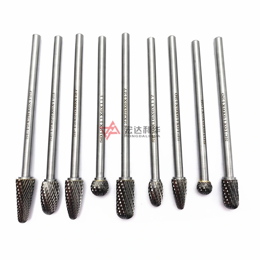 High Polished Appearance Customized Tungsten Carbide Burr Cutters CNC Cutters Tool Alloy Nail Drill Bit Rotary Files