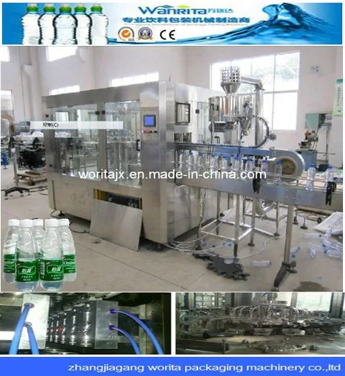 High Speed Automatic 500ml 1L PET Flasche Liquid Beverage Making Abfüllung Abfüllmaschine Gereinigte Quelle Trinken Reines Wasser Saft Produktion Linie