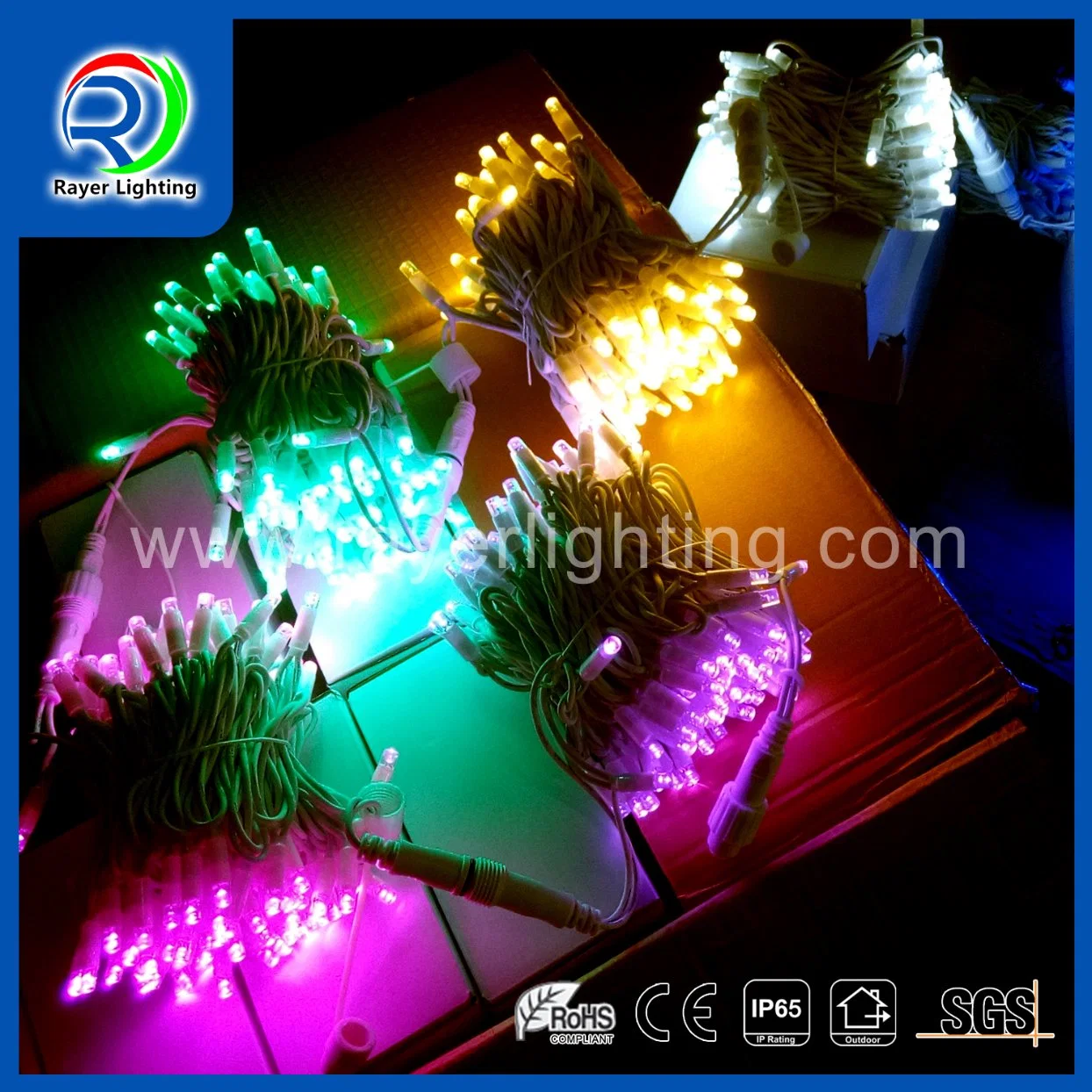 IP65 Outdoor Waterproof Rubber Wire Christmas String Lights