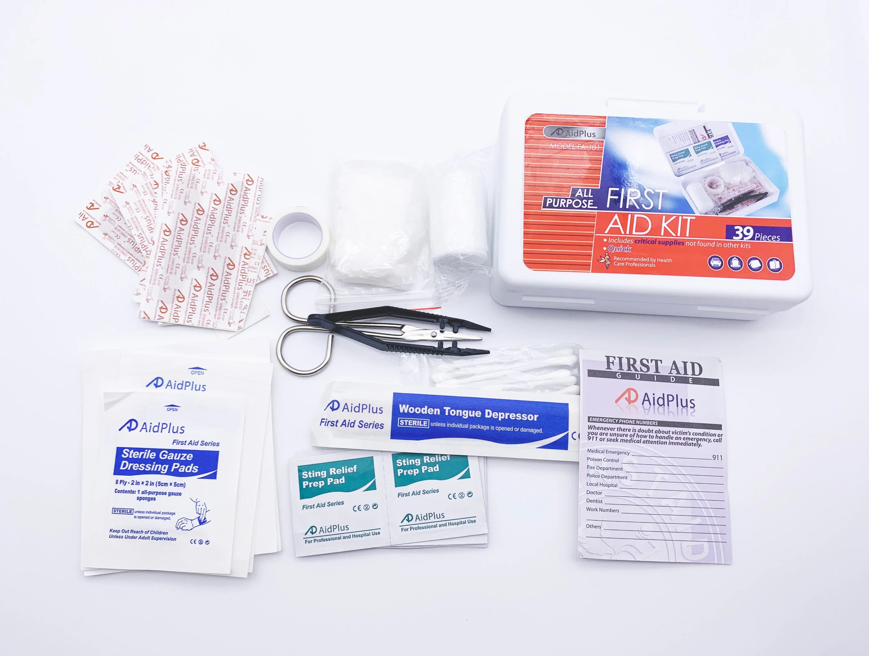 Emergency Kit, First Aid Kit, 39PCS, CE/ISO/FDA