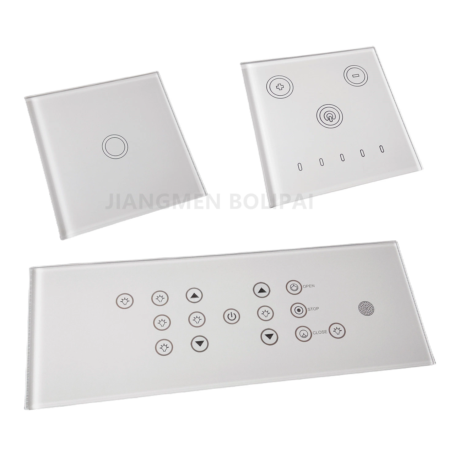 Custom Size Silkscreen Glass Touch Switch Plate Glass Switch Plates Manufacturing