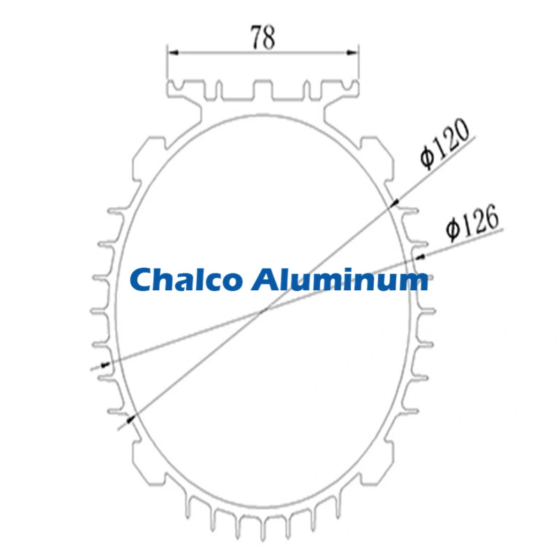 6063 Air Cooling Color Anodized Surface Aluminum Motor Shell