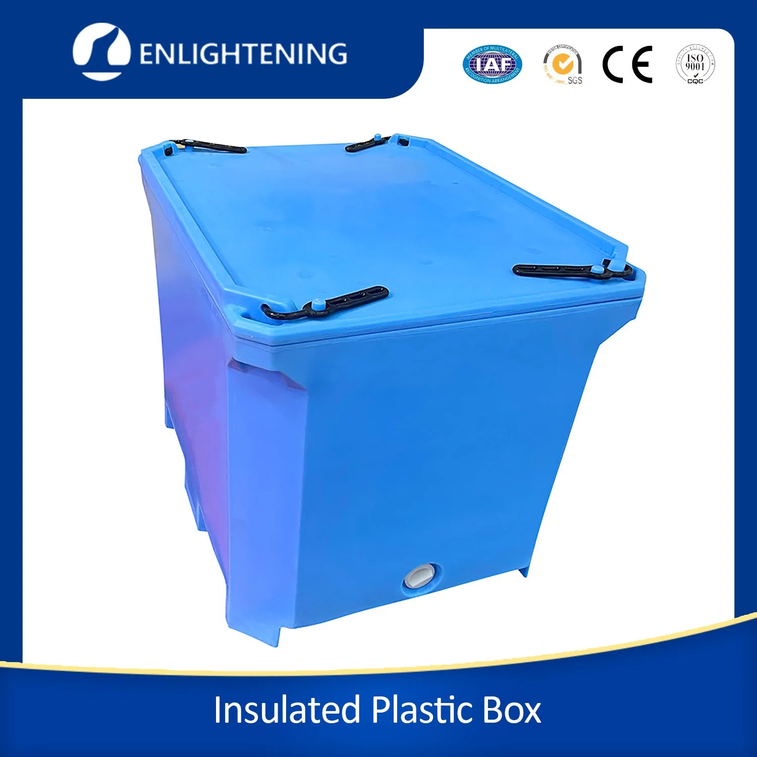 660L Insulated Fish Tubs Seafood Industrial Use Plastic Containers Cooler Box Fish Bins Container