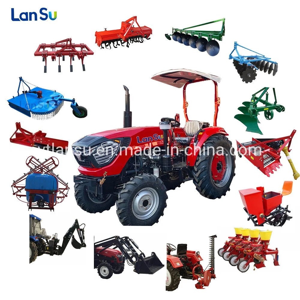 Factory Directly Sale 4 Wheel Drive 70HP Tractor with Front End Loader