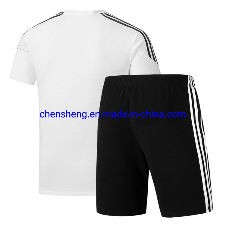 Men Sport Wear Set Custom OEM Logo Gym Sport T Shirt with Shorts for Casual Jogging Wear Football Team