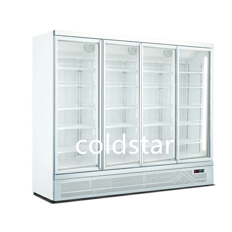 Supermercado equipos de refrigeración bebida fría bebidas vertical Display Racks